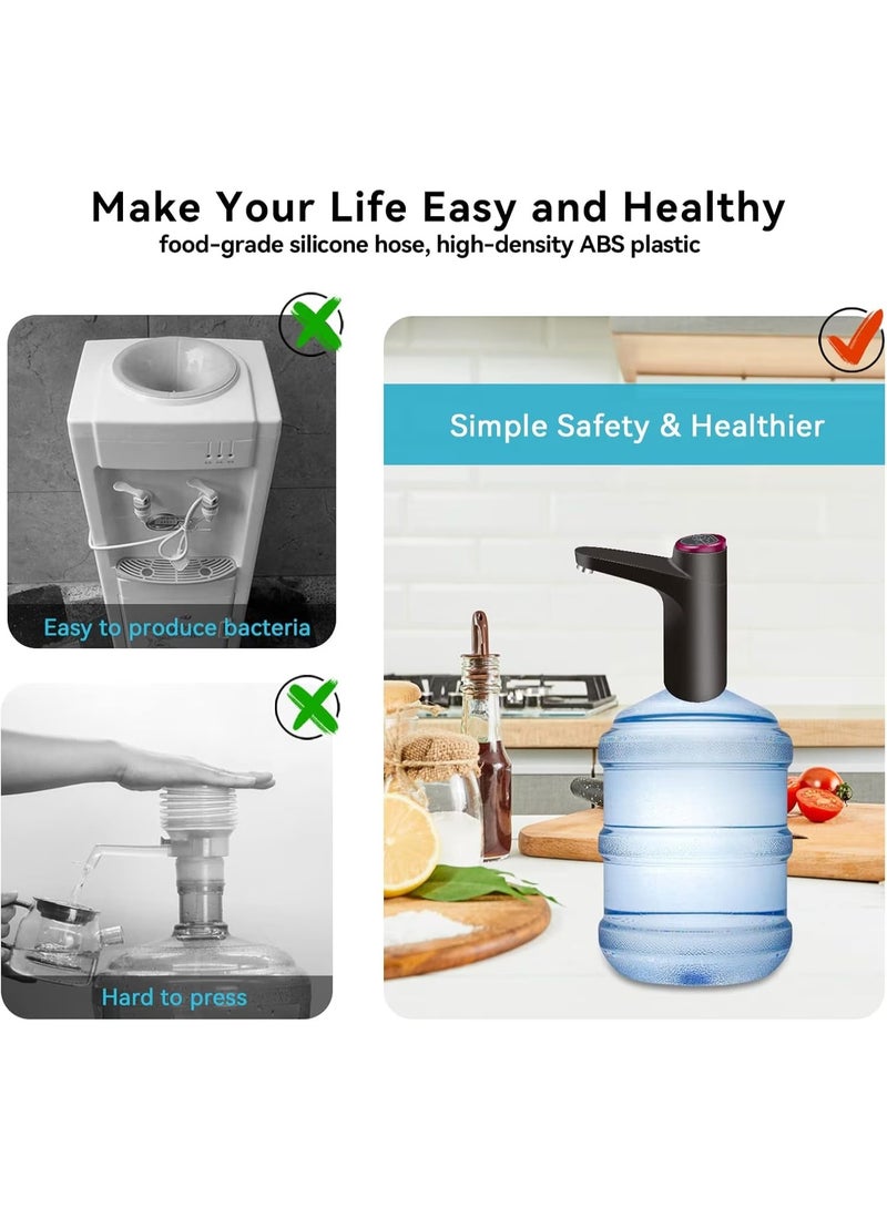 أزتيكو موزع مياه كهربائي يعمل بمضخة زجاجات - مضخة مياه قابلة لإعادة الشحن سعة 5 جالونات للمنزل والمكتب والمطبخ، موزع مياه يعمل بالبطارية - Image 5